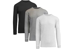 Galaxy by Harvic Men's Long Sleeve Waffle Thermal Shirt 3-Pack