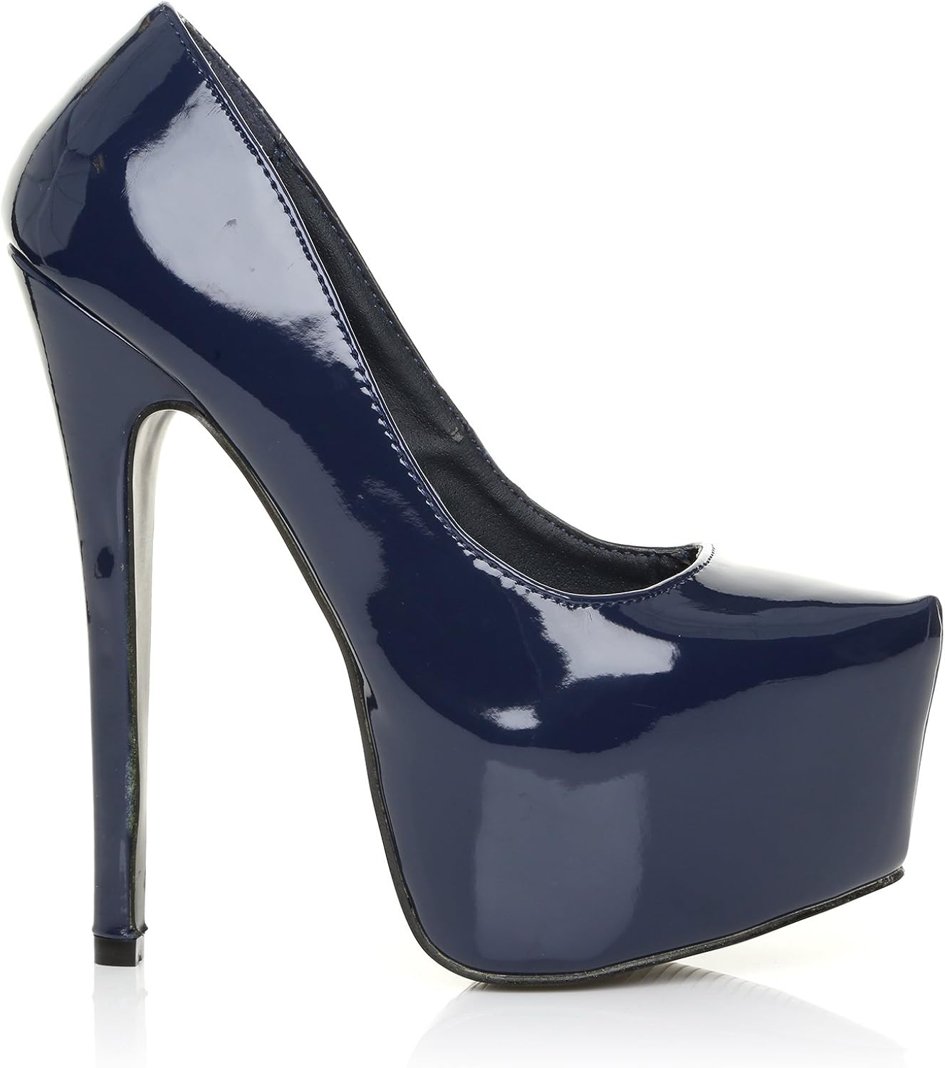 DONNA Women's Patent PU Leather Stilleto Very High Heel