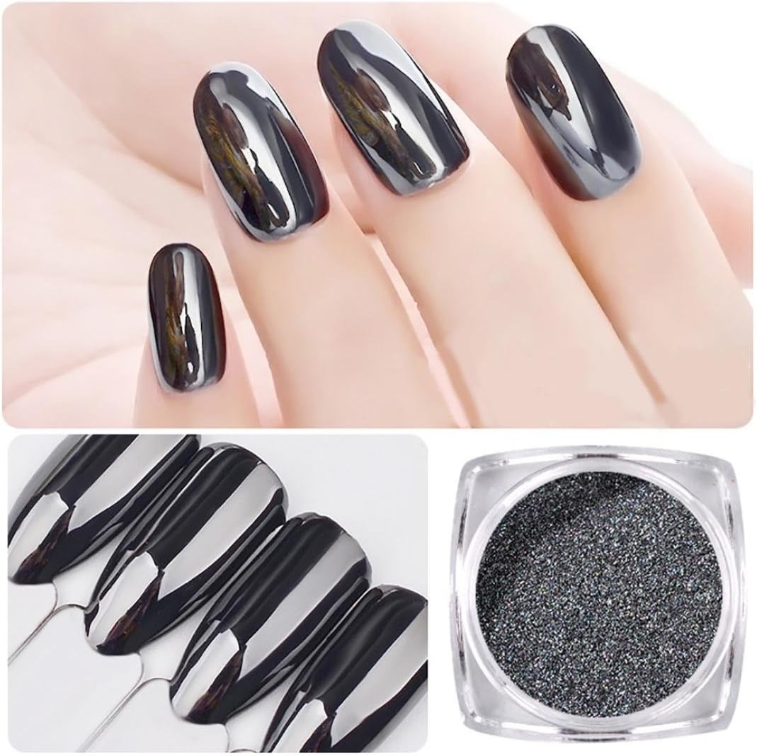 Amazon Com Neon Mirror Glitter Nail Powder Xuanou Mirror Effect
