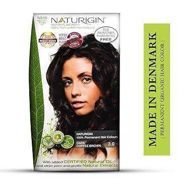 Naturigin Natural and Organic Ammonia-Free Permanent Hair Colour, Dark Coffee Brown 3.0, 115ml