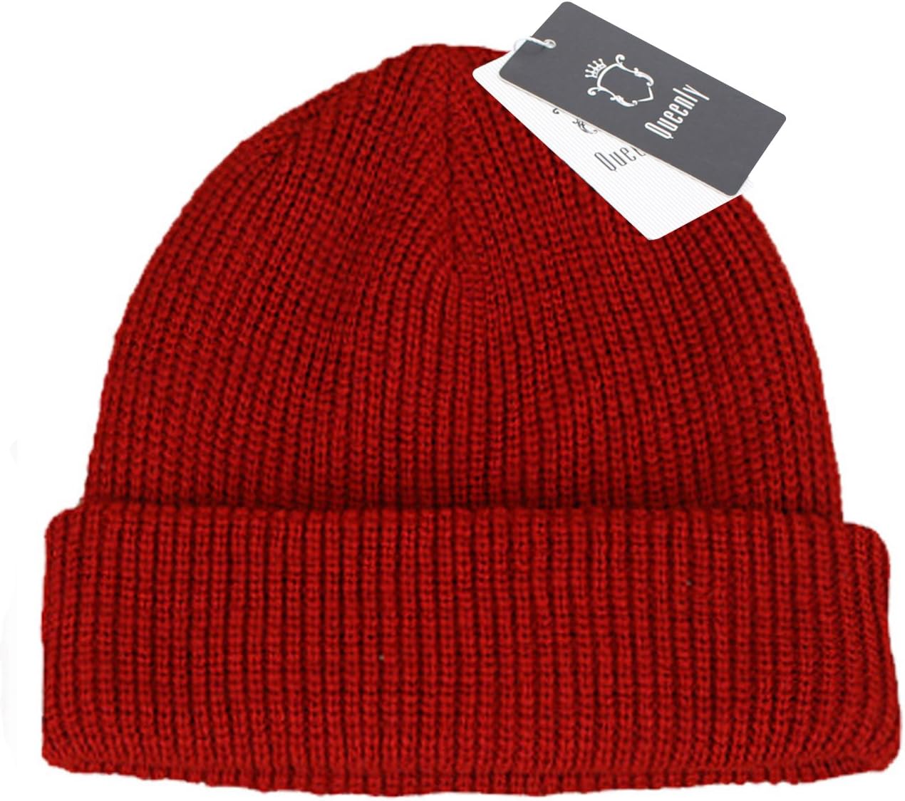 Queenly Winter Thick Rib Knit Hat, Stretch Slouchy Beanie Cap for Man and Woman, Multicolor