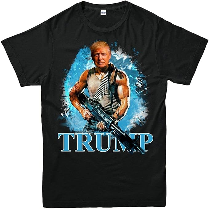 Donald Trump T Shirt Rambo Pun USA American President Unisex Adult Kids