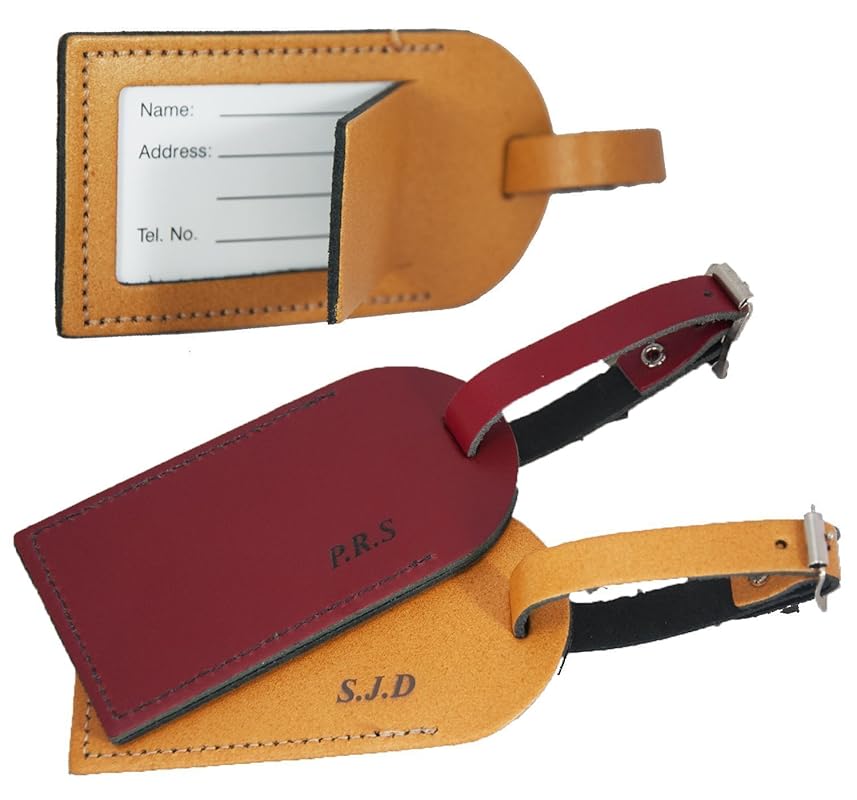 Personalised Luggage Tag for suitcases British Genuine Leather