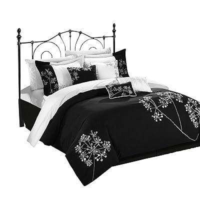 Buy Chic Home 8 Piece Pink Floral Comforter Set Queen Black White Online In Italy B00l9bw9t4