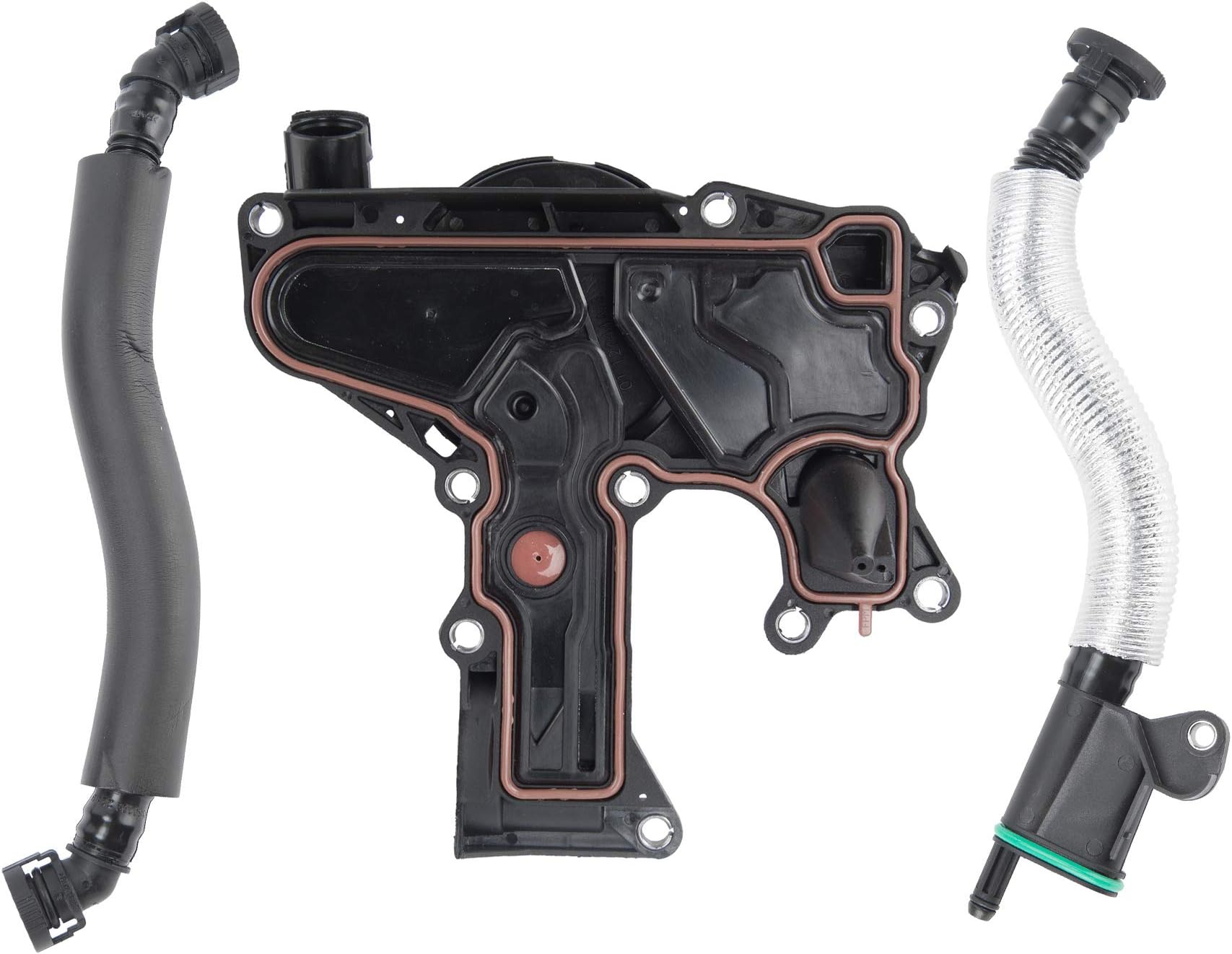 Orion Motor Tech PCV Valve Engine Positive Crankcase Vent Valve Oil Separator with Breather Hose Kit Compatible with Audi A3 A4 A5 Q5 TT Volkswagen vw Beetle CC EOS GTI Jetta Passat Tiguan 06H103495