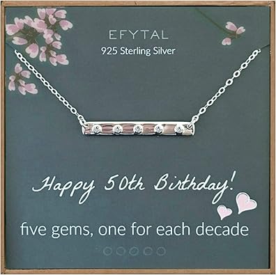 50th birthday jewellery gifts for her