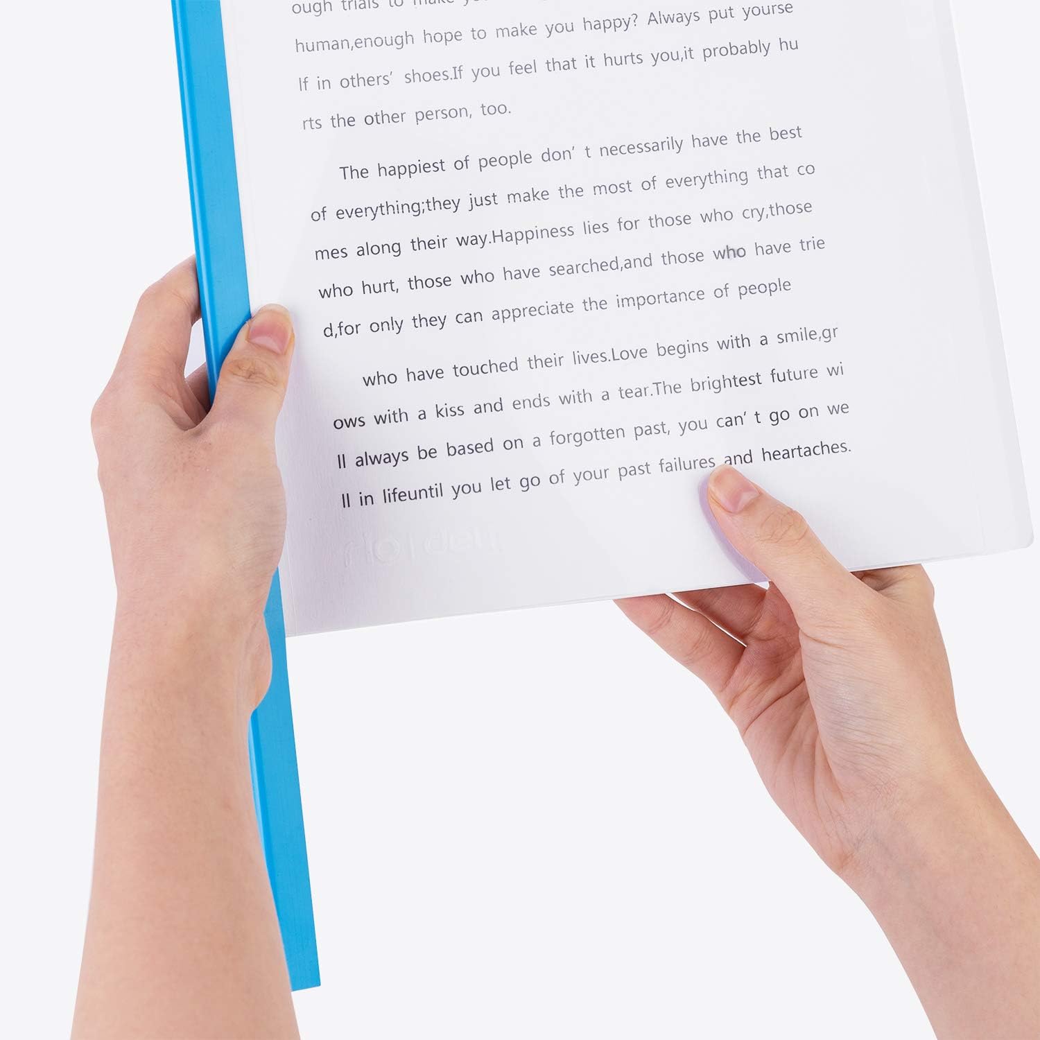 Deli 10 Pack Sliding Bar Clear Report Covers, Transparent Resume Presentation File Folders Organizer Binder for A4 Size Paper, Blue : Office Products