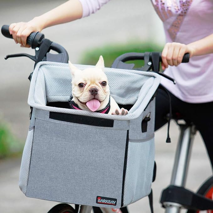 BARKBAY Pet Carrier Bicycle Basket Bag Pet Carrier/Booster Backpack for
