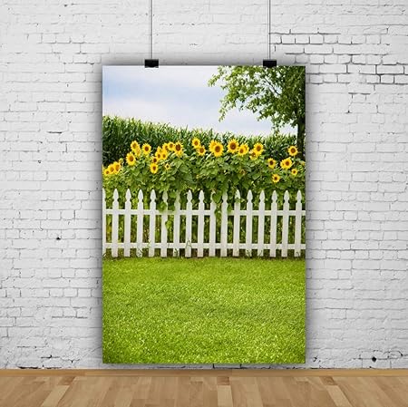 Amazon Qinunipoto 背景布 ひまわりの背景 緑豊かな庭園 春の風景 緑の芝生 1x1 5m 写真撮影用 撮影幕 商品撮影 人物撮影 自宅 写真館 ビニール 新生幼児 撮影用 背景布 和風 写真スタジオ 写真 背景幕 小道具 バックペーパー 背景布 通販