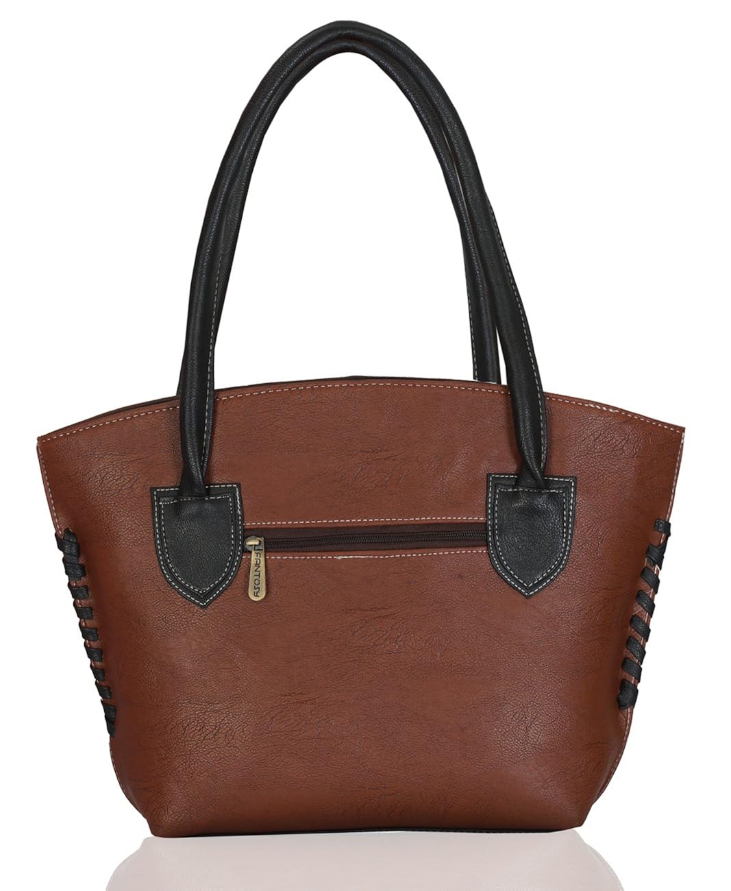 fantosy women's handbag (brown and black) (fnb-427)