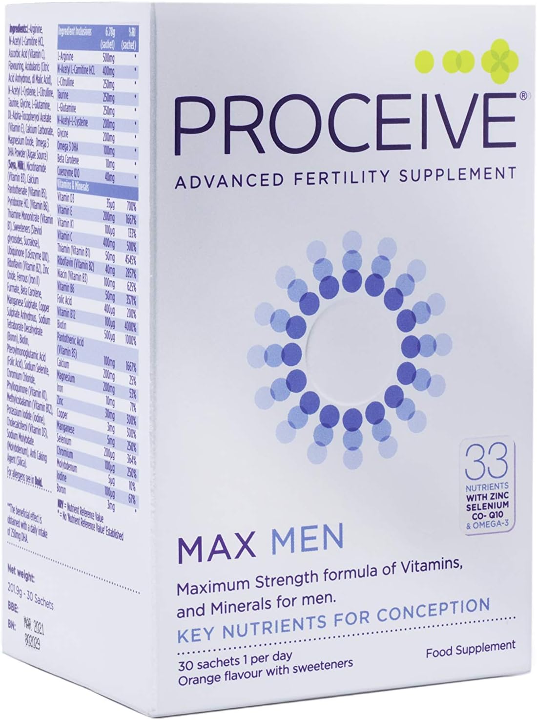 Proceive® MAX Men- Fertility Supplement for Conception, Vitamins & Minerals for Men Trying to Conceive, Selenium, Zinc - Image 5