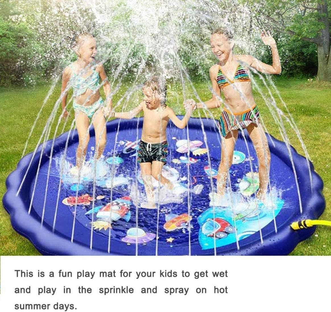 AJH Kids Splash Pad Sprinkler 170cm / 67 '' Inflatable Splash Pad Game