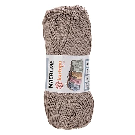 100g Strickgarn Kartopu Macrame Strickwolle Häkelgarn Macrameegarn Farbwahl, Farbe:K885 Macchiato