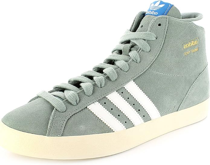 adidas New Mens/Gents Grey/White Suede Leather High-Top Trainers - Grey/White - UK Size 12.5 