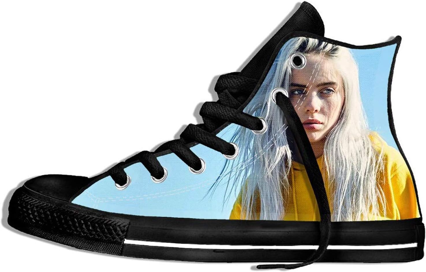 Billie Eilish Shoes Black Blue Merch for Women Men Girls Boys Unisex Adult idontwannabeyouanymore Running