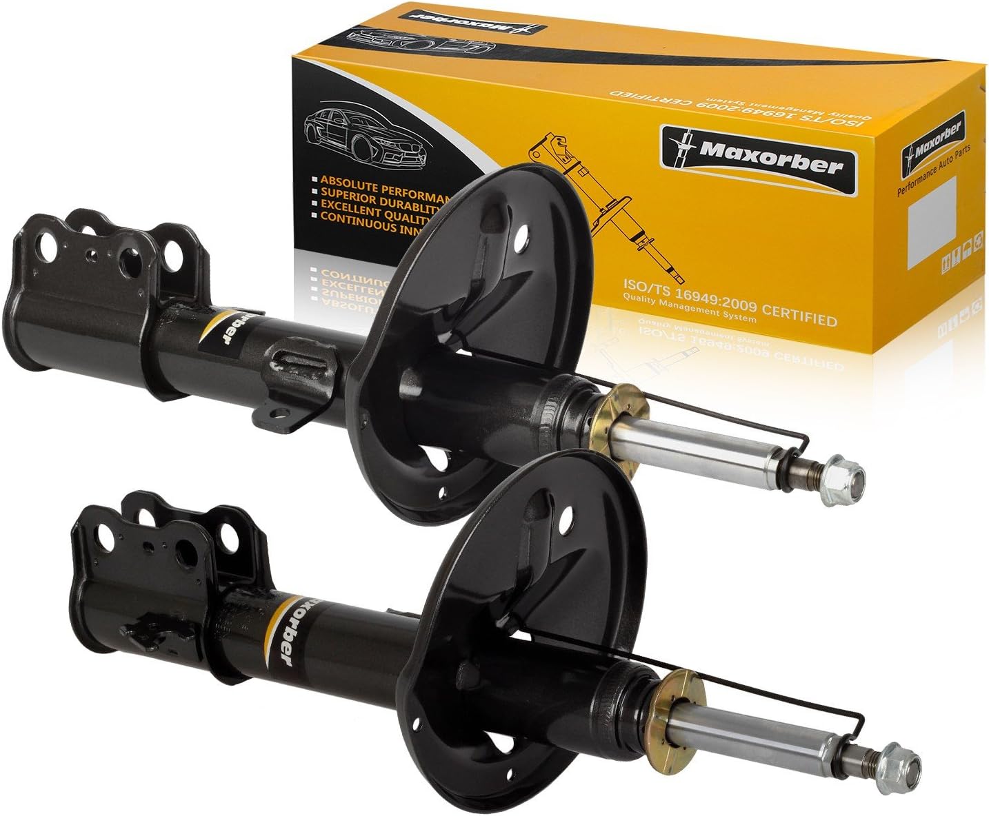 Maxorber Front Pair Set Shocks Struts Absorber Shock Absorber 334261 334262 72101