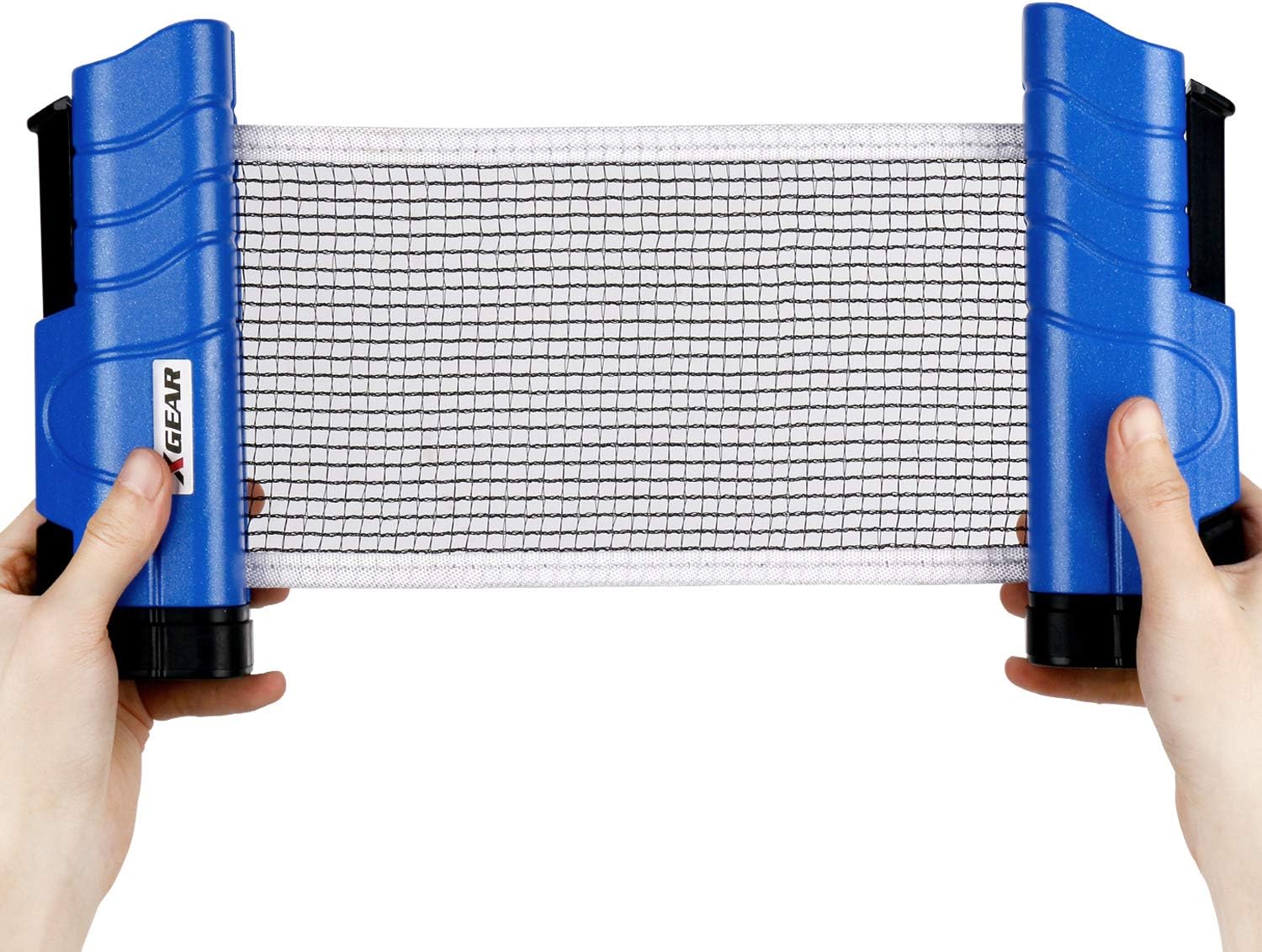 XGEAR Anywhere Ping Pong Equipment to-Go Includes Retractable Net Post, 2 Ping Pong Paddles, 3 pcs Balls, Attach to Any Table Surface, for All Ages, Lake Blue : Sports & Outdoors