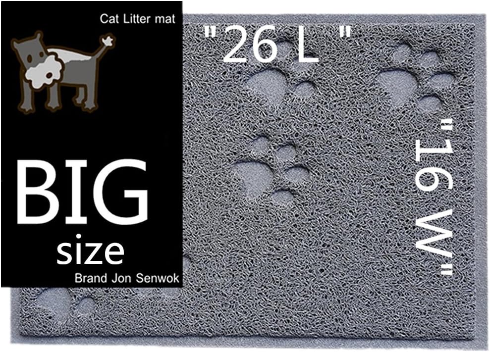 Jon Senkwok Cat Litter mat Kitty Trap littermat Mess paw litterbox Size 26 '' X 16 ''"