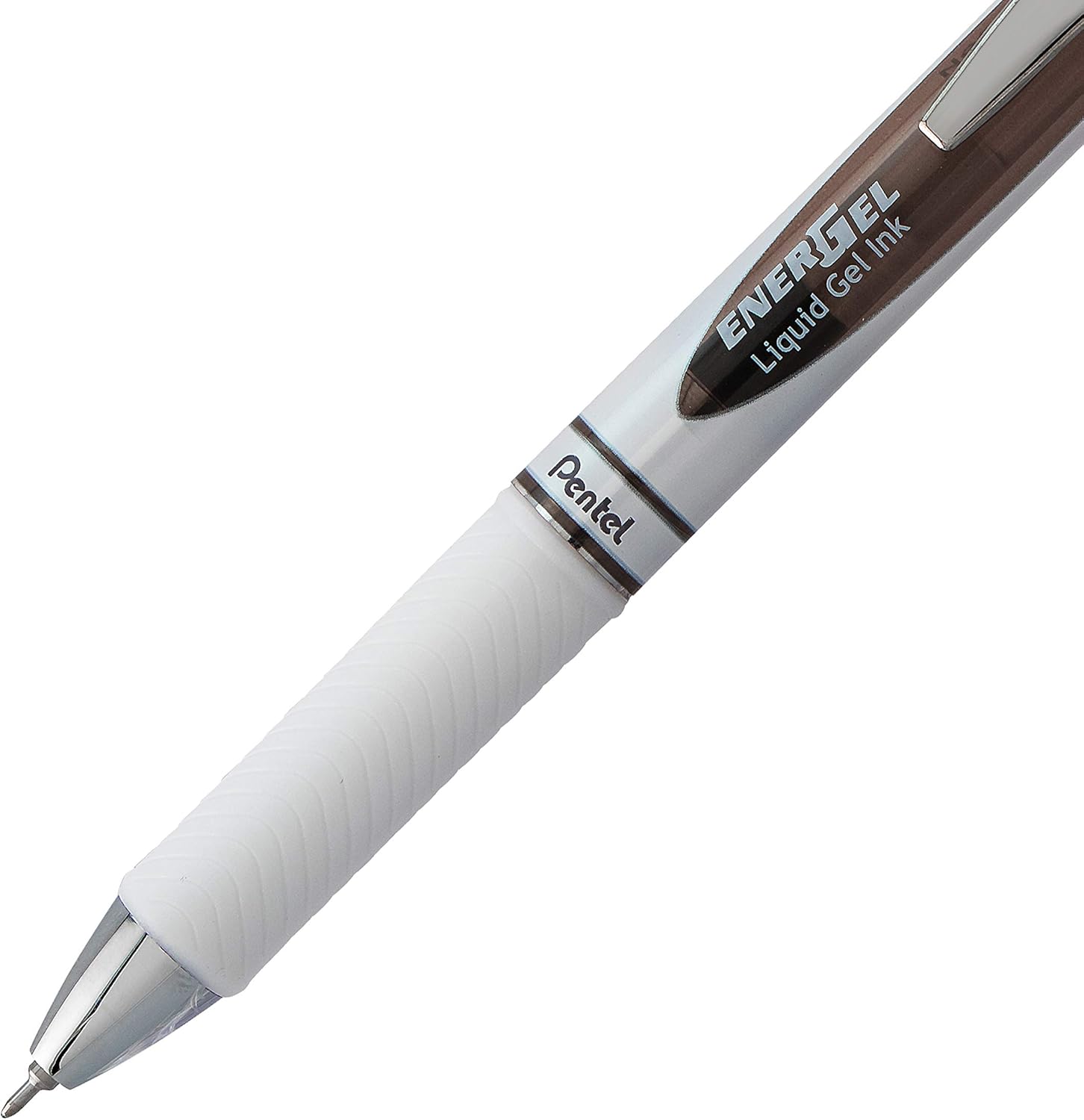 Pentel Gel Ink Pen, EnerGel Pearl RTX0.5mm, Fine Point, Needle Tip, Black Ink, Box of 12 (BLN75PW-A): Office Products