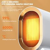 Eidoct 1200W Portable Ceramic Heater Two Modes Overheat Protection Safe Energy view 3