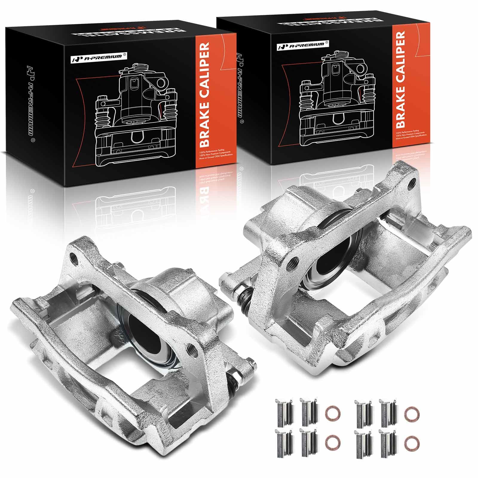 Photo 1 of ***ONE ONLY -MSSING ONE-SELLING AS IS*** A-Premium Front Disc Brake Caliper Assembly with Bracket Compatible with Select Dodge, Chrysler, Jeep, Ram and Volkswagen Models - Town & Country, Grand Caravan, Wrangler, Liberty, Routan, C/V, Nitro ***(BOX RIPPE