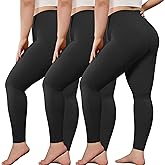 VALANDY Creamlush Plus Size Leggings for Women-3 Packs Stretchy Soft High Waisted Women's Leggings Lounge Yoga Pants