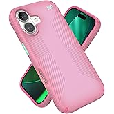 Speck Presidio LUX Grip for iPhone 17 Case, MagSafe-Compatible, Slim Protective Case, IBIS Pink/Dark IBIS/KANOM Green