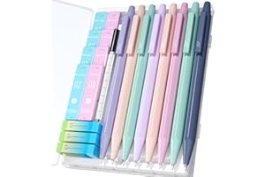 Ponditni Mechanical Pencil, 8Pcs 0.5 & 0.7mm Mechanical Pencils Set With Leads Eraser and 480 Pcs Refills, Cute Colored Schoo