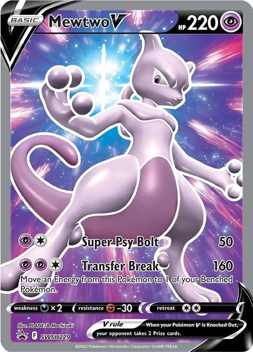 Pokémon - Mewtwo V -SWSH229 - Full Art - Black Star Promo - Pokémon Trading Card