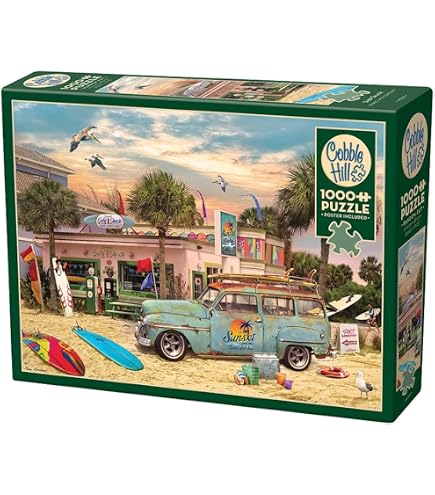 Cobble Hill 1000 Piece Puzzle - The Curve in The Square - Sample Poster Included