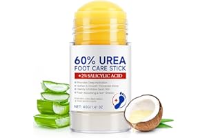 60% Urea + 2% Salicylic Acid Cream Stick | Intensive Moisturizing Balm for Rough & Dry Skin | Exfoliating Foot & Hand Softene