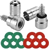 Battery Terminal Cleaner Tool Kit, 2-Pack Battery Post Wire Brush with Metal Case and 10 Anti-Corrosion Fiber Washers (5 Red &amp; 5 Green) for Car, Truck, RV and Marine Batteries