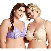 Curve Muse Women's Plus Size Add 1 and a Half Cup Push Up Underwire Bras