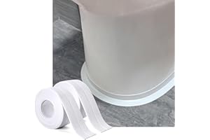 BZBRGMUION 2 Rolls White Caulk Tape Waterproof Self Adhesive, Toilet Bathtub Sealant Caulk Strip, Peel and Stick Caulking Tape for Floor Tile Corner Trim, Bathroom Shower Accessories