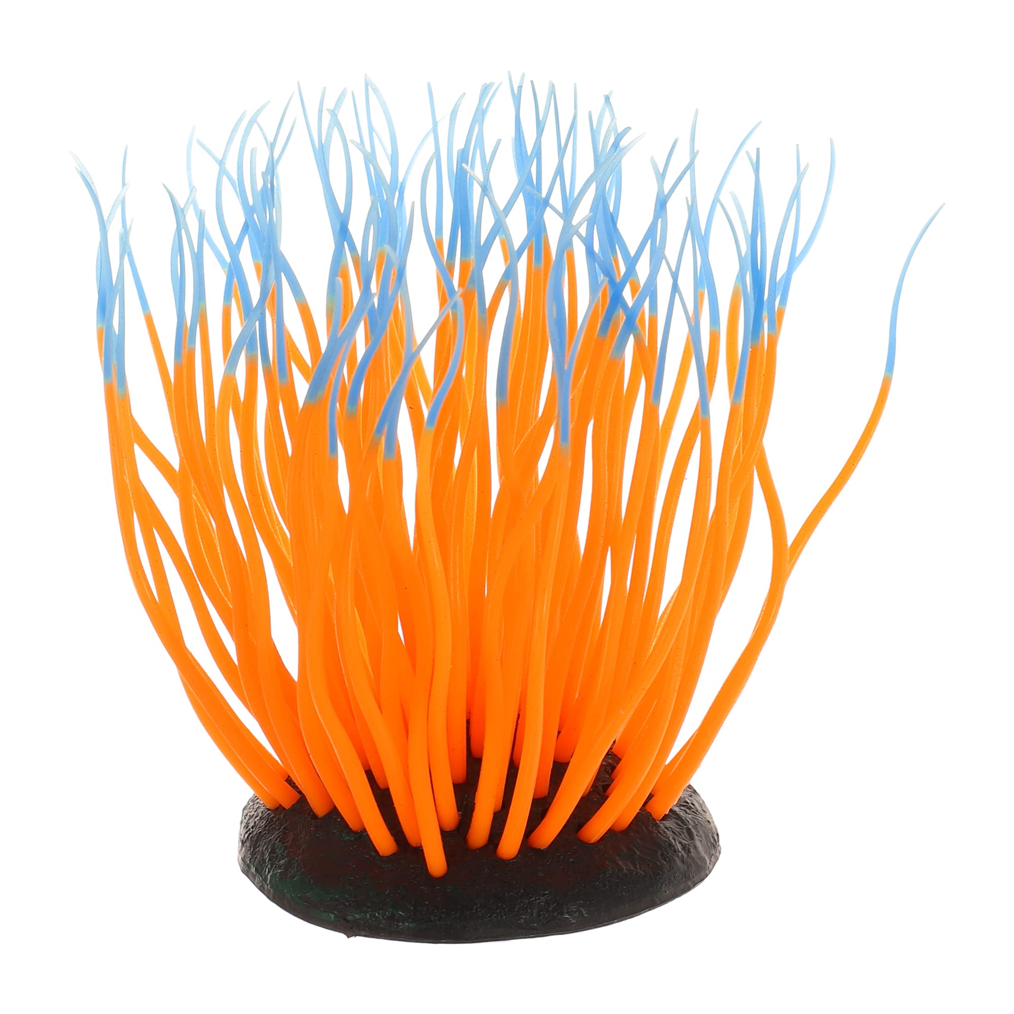 VOCOSTE Soft Silicone Aquarium Simulation Coral 4.33", Fluorescence Decor, Orange