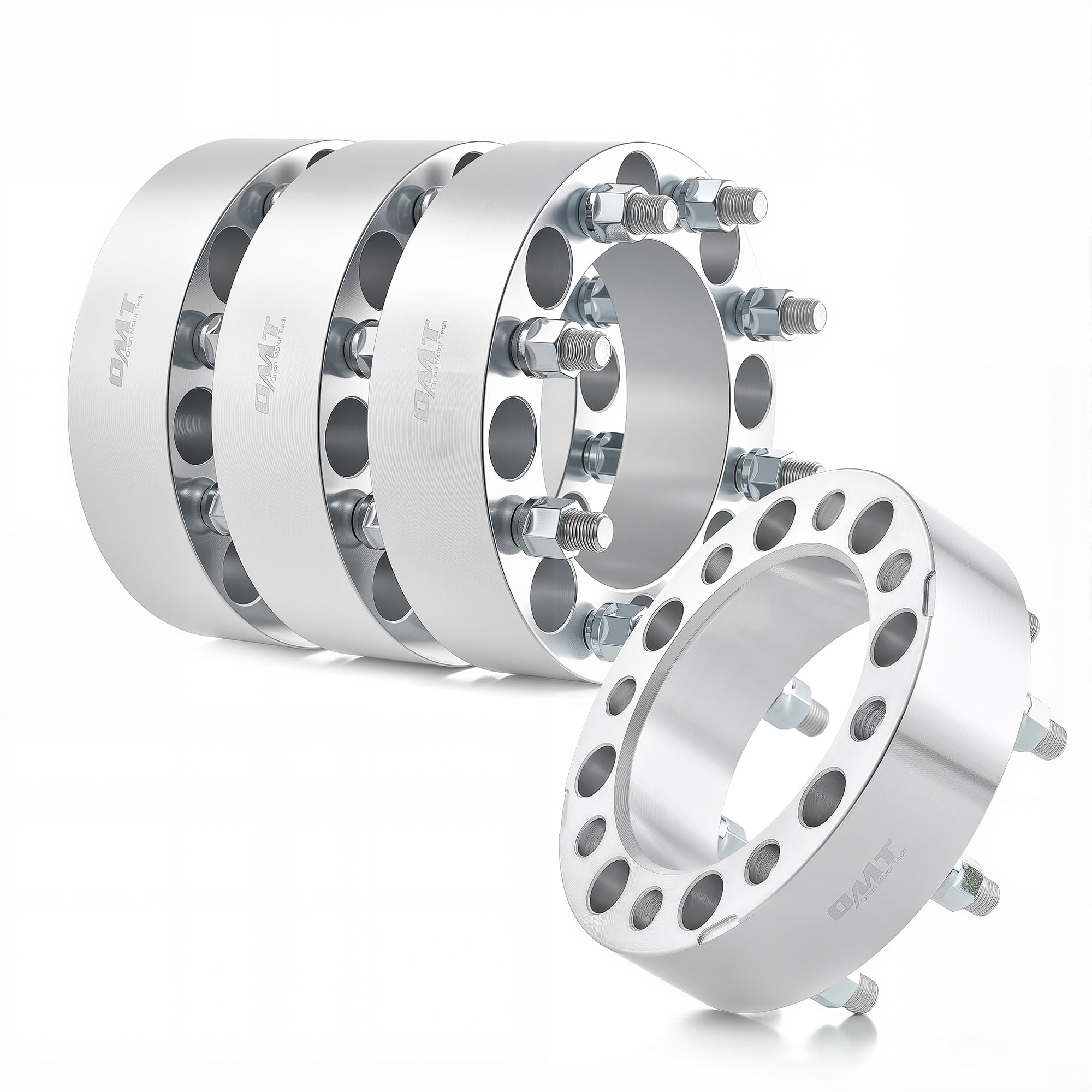 Photo 1 of (SET OF 2) (PARTIAL SET) Orion Motor Tech 8x6.5 Wheel Spacers, 2 Inch Wheel Adapters with Studs Compatible with 1994-2011 Dodge Ram 2500 3500 1988-1998 Ford F250 F350, 8x165.1 Wheel Spacer Kit with 130 mm Hub Bore, Set of 4