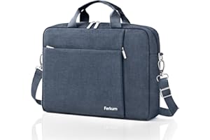 Ferkurn 17 17.3 Inch Laptop Bag Women Men Compatible with HP Envy Pavilion Omen/LG Gram/MSI/Dell Inspiron XPS/Lenovo Thinkpad/Acer, Shoulder Strap Carrying Briefcase Messenger Computer Bag Case, Grey