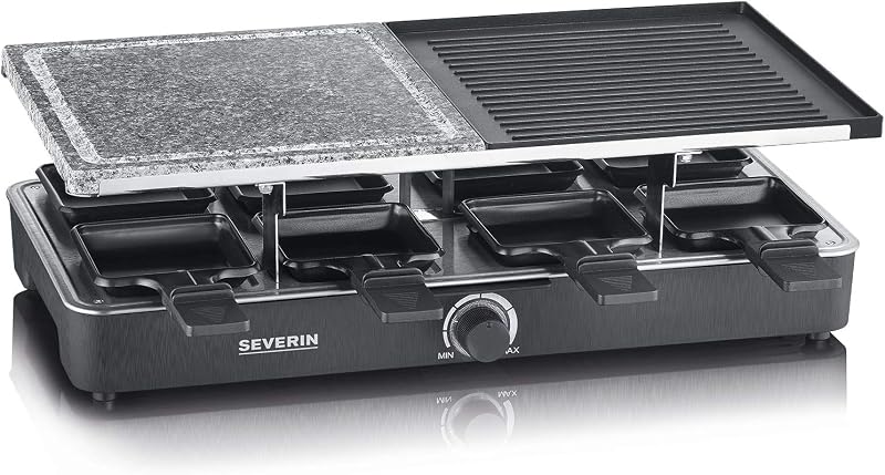 Raclette Grill, 1300W, Piastra Combinata, 8 Padelline - RG 2371