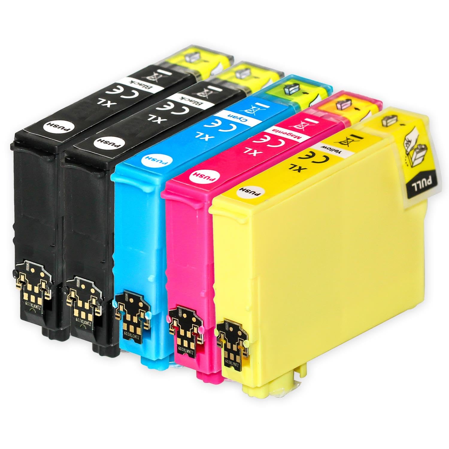 Go Inks E-1636/1631 Compatible Set of Ink Cartridges + Extra Black to replace T1636 (16XL) for use with Epson Expression Workforce (Set of 5 Inks)