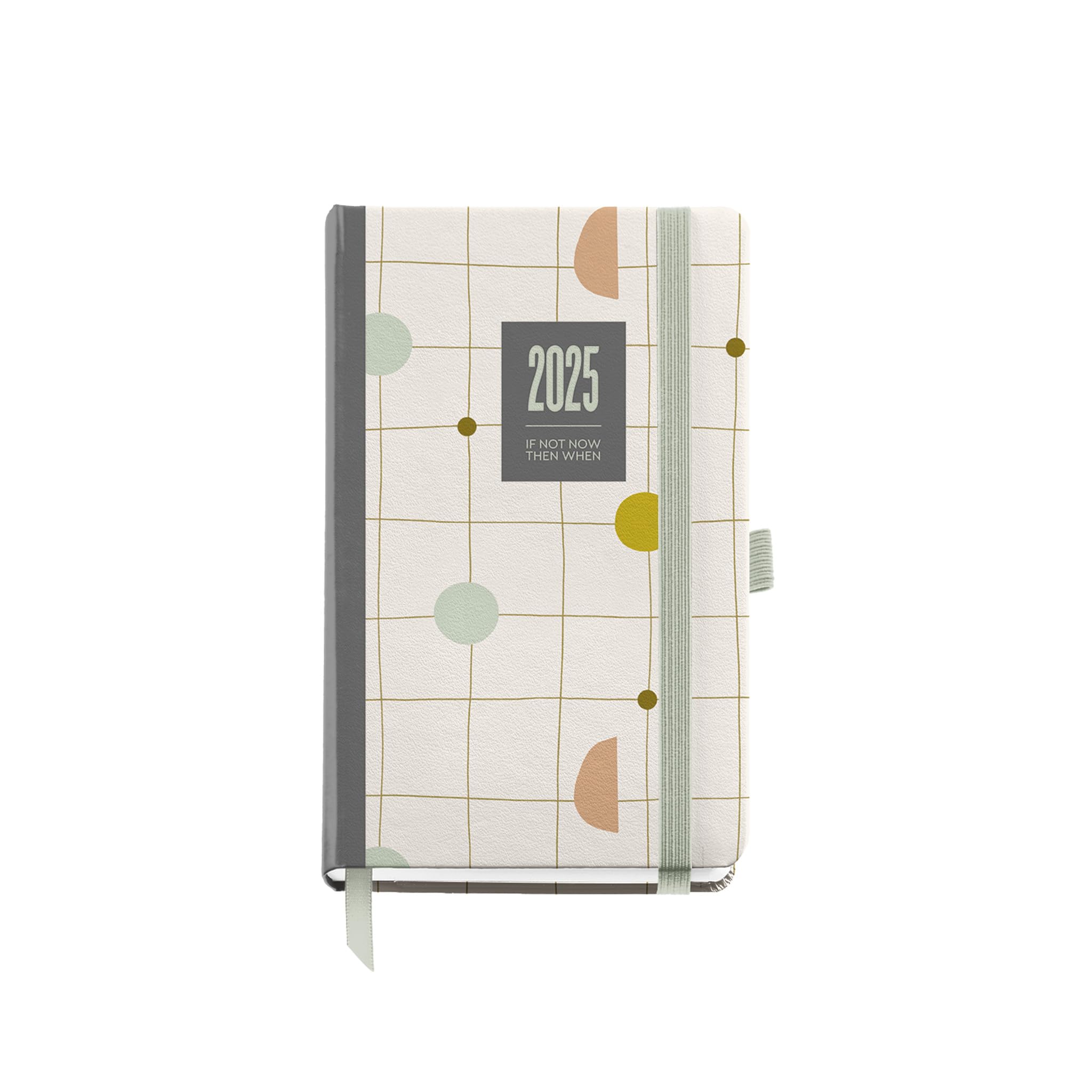 Miquelrius - 2025 Diary, Yearly Diary 90 x 140 mm, Day Page Agenda, Laminated Cardboard Cover, Spiral, Elastic Closure, Paper 80 g/m², Catalan, English and Portuguese, Silvia