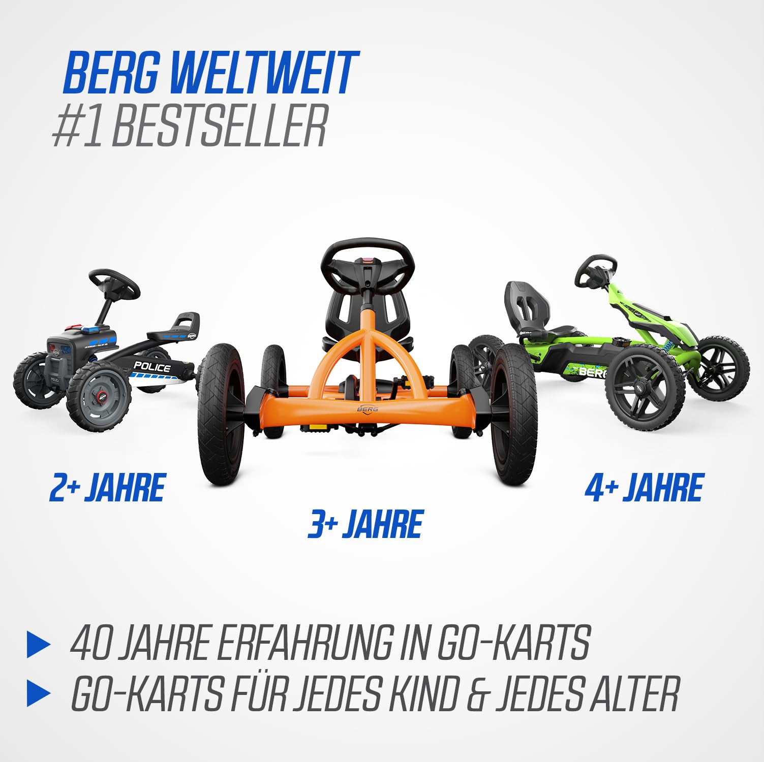 BERG Buddy Blue GoKart | Kinderfahrzeug, Tretfahrzeug mit hohem Sicherheitsstandard, Luftreifen und Freilauf, Kinderspielzeug geeignet für Kinder im Alter von 3-8 Jahren 9