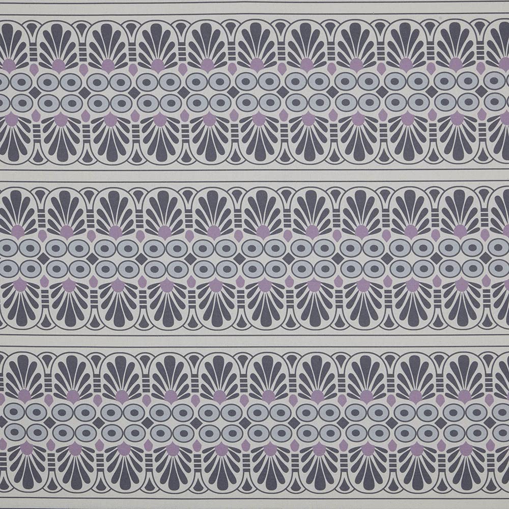 Kt KILOtela - Digital Printed Canvas Fabric, Half Panama Organic Cotton, Standard 100 by Oeko-Tex, 100 cm Length x 280 cm Width | Geometric Seymour - Blue, Lilac ─ 1 metre