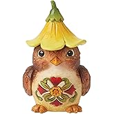 Enesco Jim Shore Heartwood Creek Harvest Little Petunia Bird with Flower Hat Miniature Figurine- Stone Resin Hand Crafted Collectible Mini Figurines Home Decor Statue, 2.875 Inch