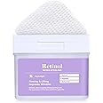 DERMAL Retinol Peptide Lifting Pad - Korean Toner Pad for Anti-Aging & Wrinkles with Bakuchiol - Vegan Pure Cotton Square Pads - High Capacity, 120 Sheets