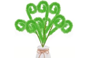 TBD DECOR TBD Green Furry Christmas Ornaments Christmas Decorations Christmas Tree Picks, Green Fuzzy Plush Twigs, Bendable Tree Decor(6Pcs)