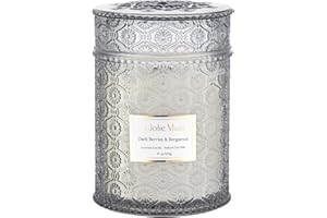 LA JOLIE MUSE Dark Berries & Bergamot Scented Candles, Large Glass Jar Candle, Candle Gifts for Women&Men, Natural Soy Candle for Home, 90 Hours Long Burning Time, 19oz
