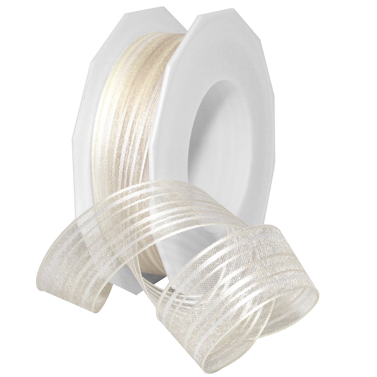 Präsent MALEDIVEN, Polyester Creme, 20 m 25 mm