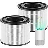 CHAMONNY AP-S0610L Filter Replacement, 3-in-1 H13 True HEPA & Activated Carbon Filter, Compatible with MOO-KA AP-S0610L Air Purifier, 2 Pack