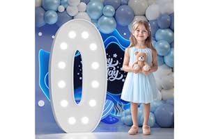 Rielmox Marquee Light-Up Letters 4FT: Marquee Letters 4 Feet Tall, Large Marry Me Light Up Letters for Party Wedding Birthday Baby Shower Graduation Decorations, White Letter O