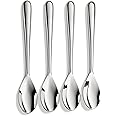 Demitasse Espresso Spoons - Forged 18/10 Stainless Steel Mini Teaspoons, 4.7 Inch, Set of 4, Heavy Duty and Dishwasher Safe